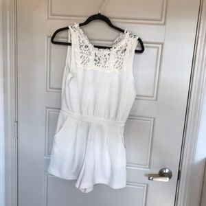 Target white lace romper